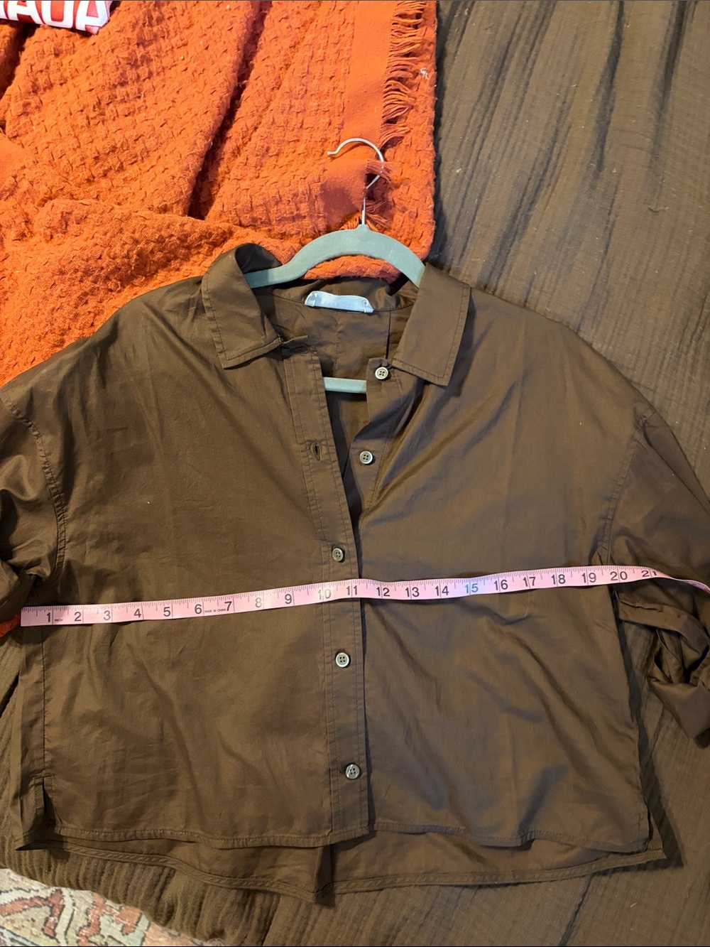 Brown Button down - Picture 6 of 7
